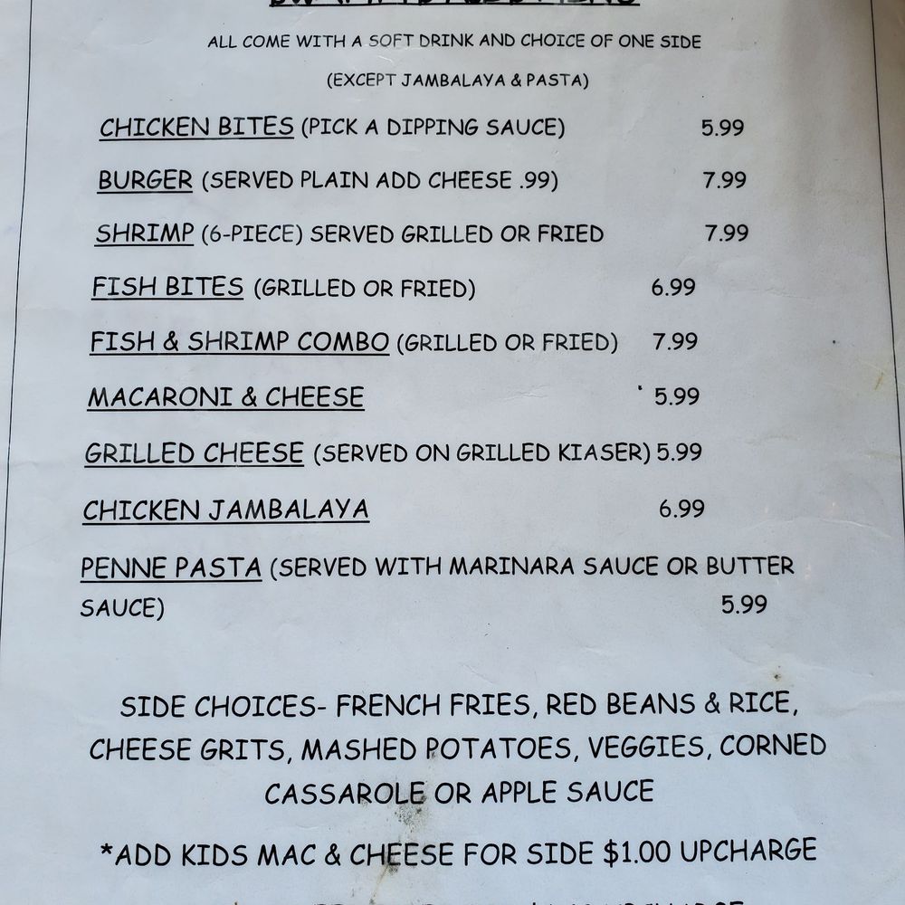 Swampy's Bar & Grille - Kids Menu 8/2024 - American Near Me - Dunnellon, Florida