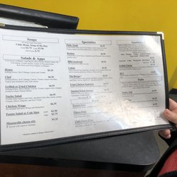 Lunch menu