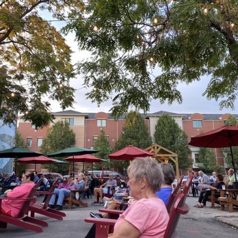 FitzGerald’s - Looking to the right - more Adirondack chairs, and tables under umbrellas. - Music Venues Near Me - Berwyn, Illinois
