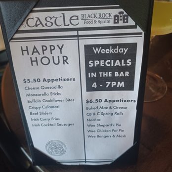 The Castle Black Rock - Happy Hour food - Irish Near Me - Bridgeport, Connecticut