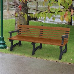 Polly Products - The Willow Bench is sooooo comfortable!  It's a modern twist on a durable bench made of recycled plastic.
