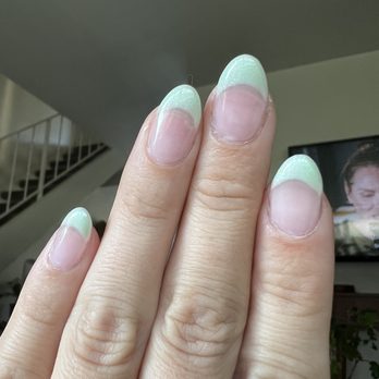 Popular Nails - Crooked French tip - doesn't cover nail bed - Nail Salons Near Me - Carlsbad, California Popular Nails - Crooked French tip - doesn't cover nail bed - Nail Salons Near Me - Carlsbad, California