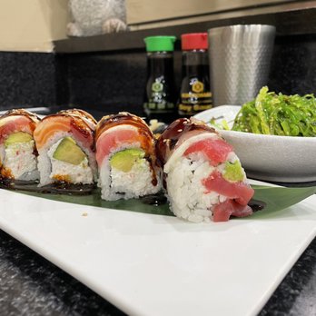 Yoshi Sushi - Hotel California Roll | Seaweed Salad - Japanese Near Me - Milpitas, California Yoshi Sushi - Hotel California Roll | Seaweed Salad - Japanese Near Me - Milpitas, California