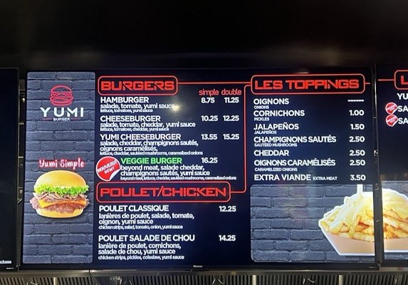 Menu photo 1 Yumi Burger Montreal, QC Menu photo 1 Yumi Burger Montreal, QC