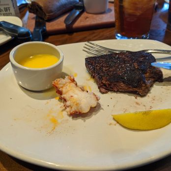 Outback Steakhouse - The Outback Steak & Lobster special. Looks like they should have thrown the lobster back & let it grow a while longer. - Steakhouses Near Me - Aurora, Colorado Outback Steakhouse - The Outback Steak & Lobster special. Looks like they should have thrown the lobster back & let it grow a while longer. - Steakhouses Near Me - Aurora, Colorado