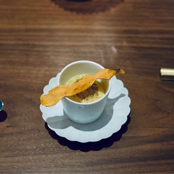 l’abeille - Foie gras flan. Sweet potato, Porto wine - French Near Me - New York, New York