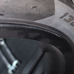 Front wheel damage