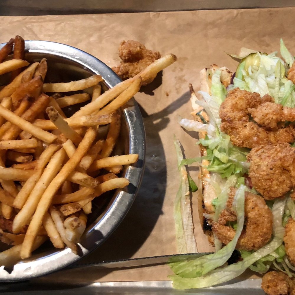Squid Ink Eclectic Eats & Drinks - Shrimp Po BOY - Gastropubs Near Me - Mobile, Alabama