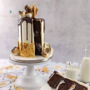 Keily Cakes - Smores birthday cake - slice - Cupcakes Near Me - Jamaica, New York Keily Cakes - Smores birthday cake - slice - Cupcakes Near Me - Jamaica, New York