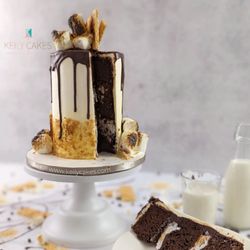 Keily Cakes - Smores birthday cake - slice