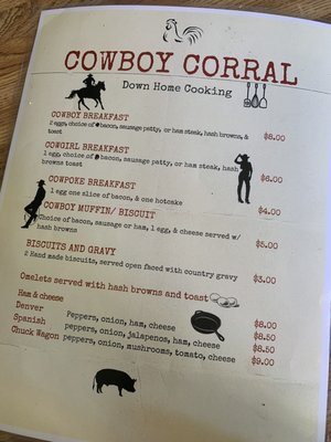 Menu photo 2 Cowboy Corral Elsinore, UT