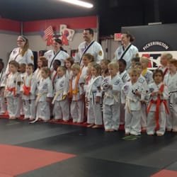 ATA Black Belt Academy - Tiny Tiger's belt rank testing October 2013. Our boys love it at Pickerington ATA.