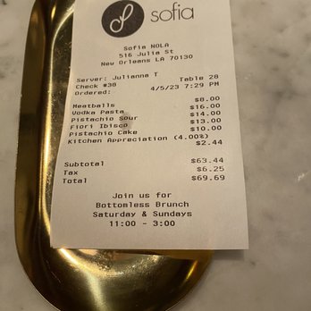 Sofia - Service charge pre-tax?? - Italian Near Me - New Orleans, Louisiana Sofia - Service charge pre-tax?? - Italian Near Me - New Orleans, Louisiana