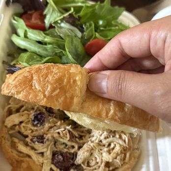 The Mug Cafe - Chicken Cranberry Croissant with Side Salad 8/10 - Cafes Near Me - Mount Pocono, Pennsylvania