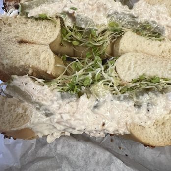 The Posh Bagel - Major fail -- chicken salad avocado supreme! Where is the avocado, this is not the chicken salad supreme as pictured - Bakeries Near Me - Los Altos, California