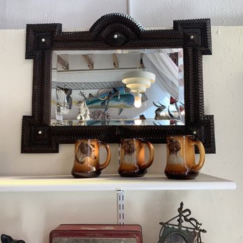 Benny Jacks Antiques - Tramp Art Mirror - Antiques Near Me - Dallas, Texas Benny Jacks Antiques - Tramp Art Mirror - Antiques Near Me - Dallas, Texas