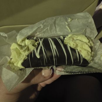 Mike's Pastry - Dubai Chocolate cannoli - Bakeries Near Me - Somerville, Massachusetts