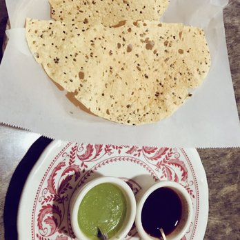 India Palace - Papadum with mint and tamarind sauce. - Indian Near Me - Alameda, California