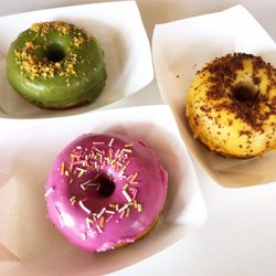 Hero Doughnuts - Matcha, Prickly Pear and Pumpkin Brown Butter