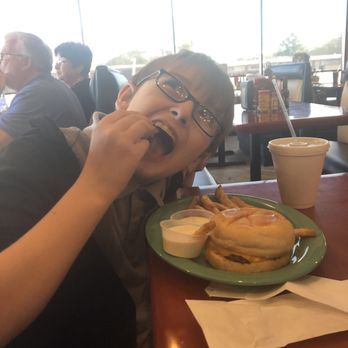 Bubba T’s Kitchen - Kid's cheeseburger, fries and ranch to dip his fries in! Yum!! - Cajun/Creole Near Me - Willis, Texas