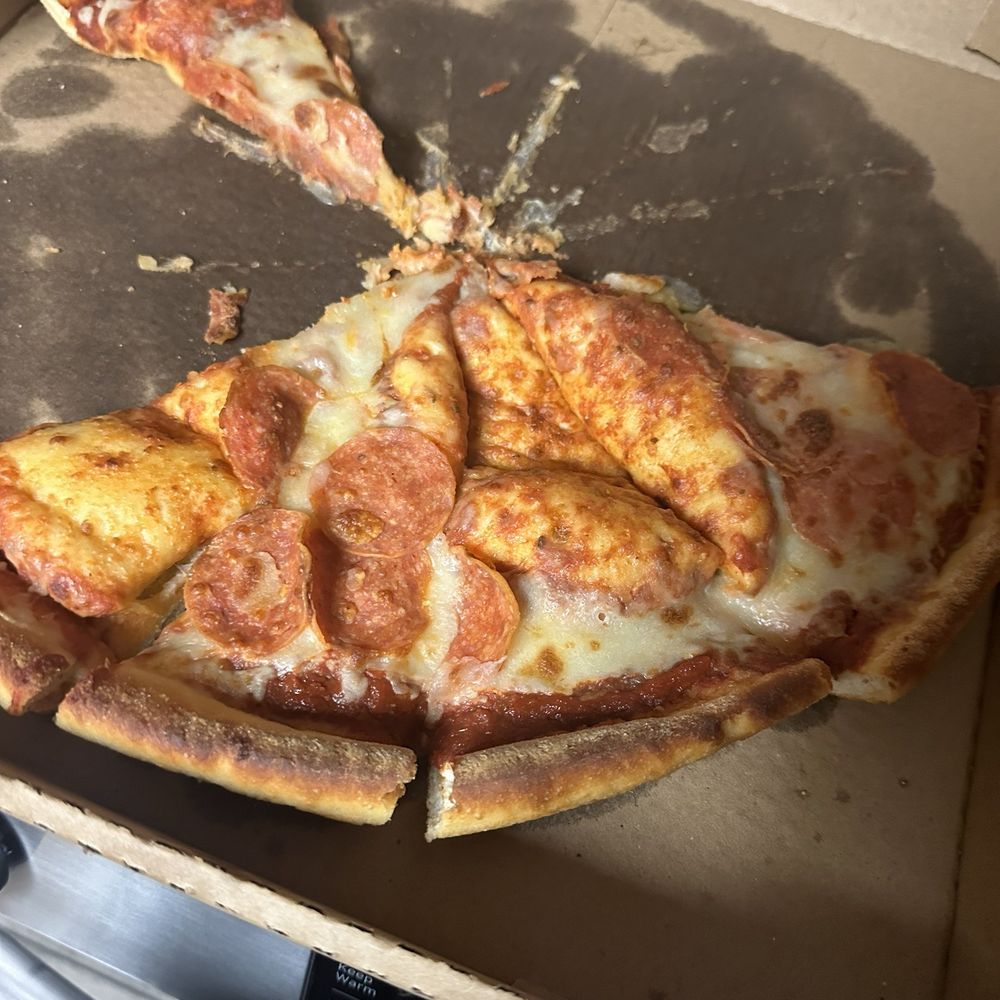 Don't like when Shakeys does this. Missing cheese and pepperoni. Didn't add enough. Don't like when Shakeys does this. Missing cheese and pepperoni. Didn't add enough.