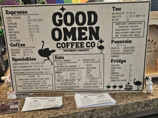 Menu photo 1 Good Omen Coffee Co San Diego, CA Menu photo 1 Good Omen Coffee Co San Diego, CA