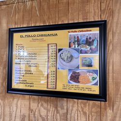 El Pollo Chihuahua - Menu as of 9/27/2023