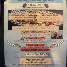 Happy hour menu