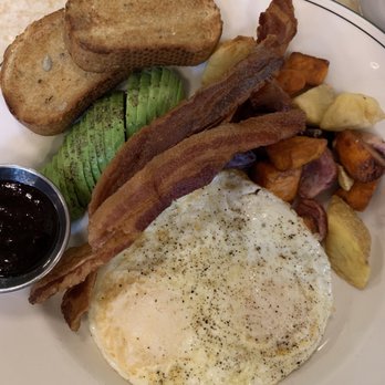 1886 Cafe & Bakery - Austin American Breakfast + Sliced Avocado - American Near Me - Austin, Texas 1886 Cafe & Bakery - Austin American Breakfast + Sliced Avocado - American Near Me - Austin, Texas