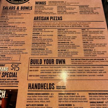 Oak & Stone - Menue - Pizza Near Me - Bradenton, Florida Oak & Stone - Menue - Pizza Near Me - Bradenton, Florida