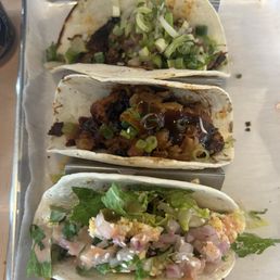 From the top: pulled pork, Maui wowie, grande Mac tacos From the top: pulled pork, Maui wowie, grande Mac tacos