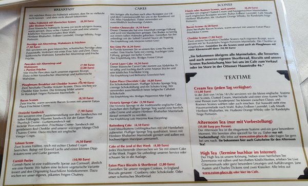 Menu photo 4 Eaton Place Hamburg, HH