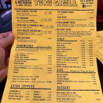 Tiki Grill - Comfort Food Near Me - Flagstaff, Arizona
