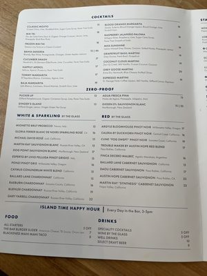 Menu photo 8 Tommy Bahama Restaurant & Bar Honolulu, HI