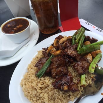 Pei Wei Asian Kitchen - Mongolian Beef and Hot-n-Sour soup - Asian Fusion Near Me - Fairfax, Virginia