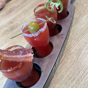 Broken Yolk Cafe - Bloody Mary flight - Breakfast & Brunch Near Me - Santee, California Broken Yolk Cafe - Bloody Mary flight - Breakfast & Brunch Near Me - Santee, California