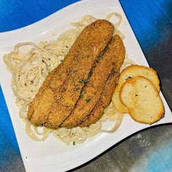 Cajun Bleu Cafe - Cajun Creole Pasta On Lafitte with Fried Fish