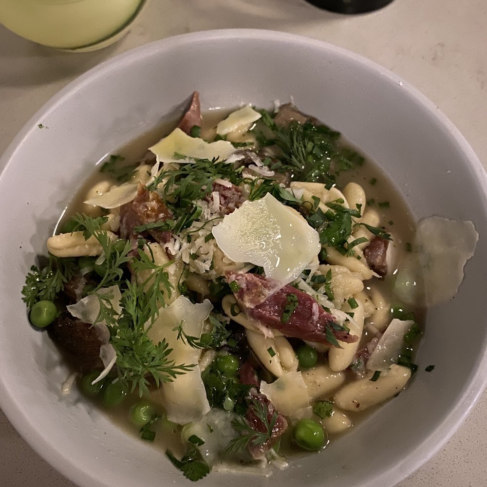 Crawford Cookshop - Cavatelli Pasta (very salty - but if you ate around the ham and salty broth it was good) $12 - Desserts Near Me - Clayton, North Carolina