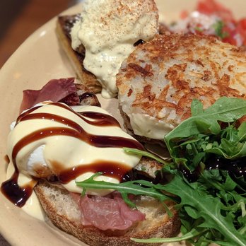 Snooze, an A.M. Eatery - Bella, bella, benny. prosciutto, arugla, and toast benedict. - Breakfast & Brunch Near Me - Tustin, California Snooze, an A.M. Eatery - Bella, bella, benny. prosciutto, arugla, and toast benedict. - Breakfast & Brunch Near Me - Tustin, California