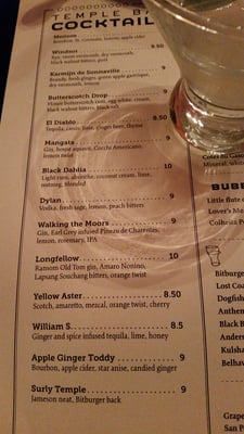 Menu photo 6 The Temple Bar Bellingham, WA