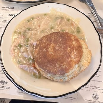 Phoenicia Diner - (Deconstructed) Chicken pot pie with a biscuit - Diners Near Me - Phoenicia, New York