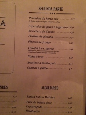 Menu photo 2 Matateu Lisbon, 11 Menu photo 2 Matateu Lisbon, 11
