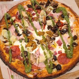 Cauliflower Crust with Pesto