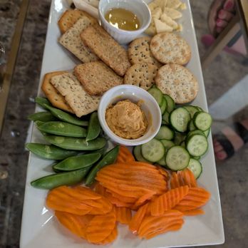 The Reading Room - Combo of the veggie and cheese plates - Lounges Near Me - Omaha, Nebraska