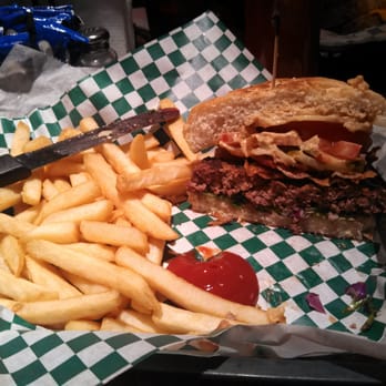 Hops & Barley Bar & Grill - a burger and fries - New American Near Me - Melvindale, Michigan