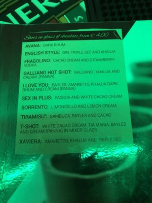 Menu photo 3 Shot Bar Sorrento, NA