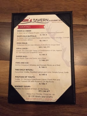 Menu photo 8 Sam's Tavern Seattle, WA