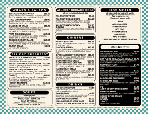 Menu photo 2 Sugar Shack Diner Altoona, IA