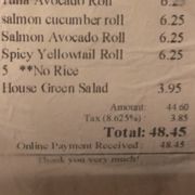 Photo of Kabuki Japanese Cuisine - Lindenhurst, NY, United States. They charged us for spicy roll on regular receipt ?