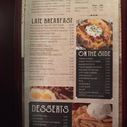Back of menu on 1/23